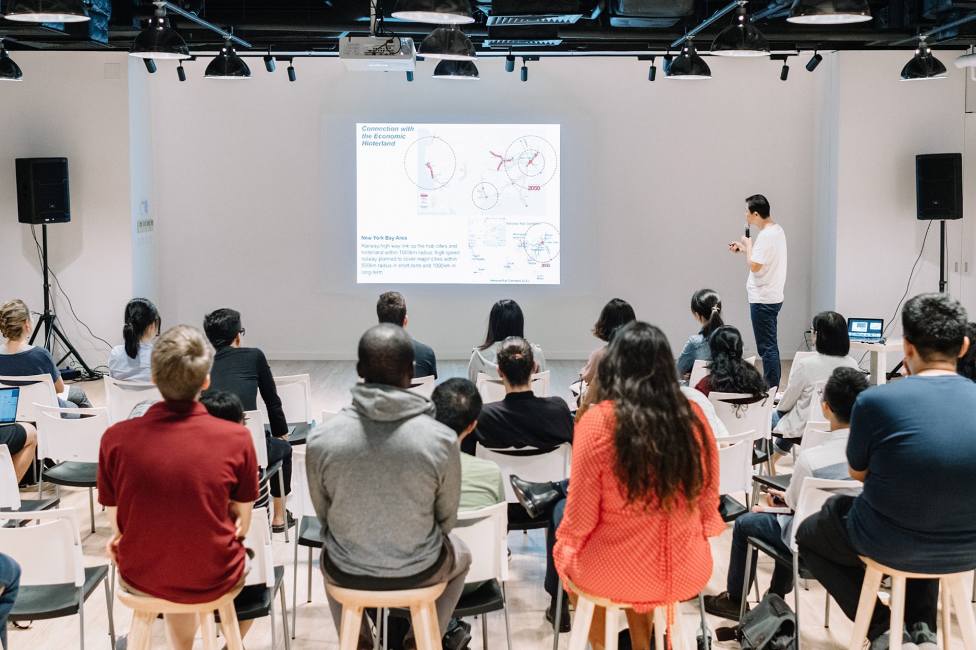 Students having a lecture on 3/F