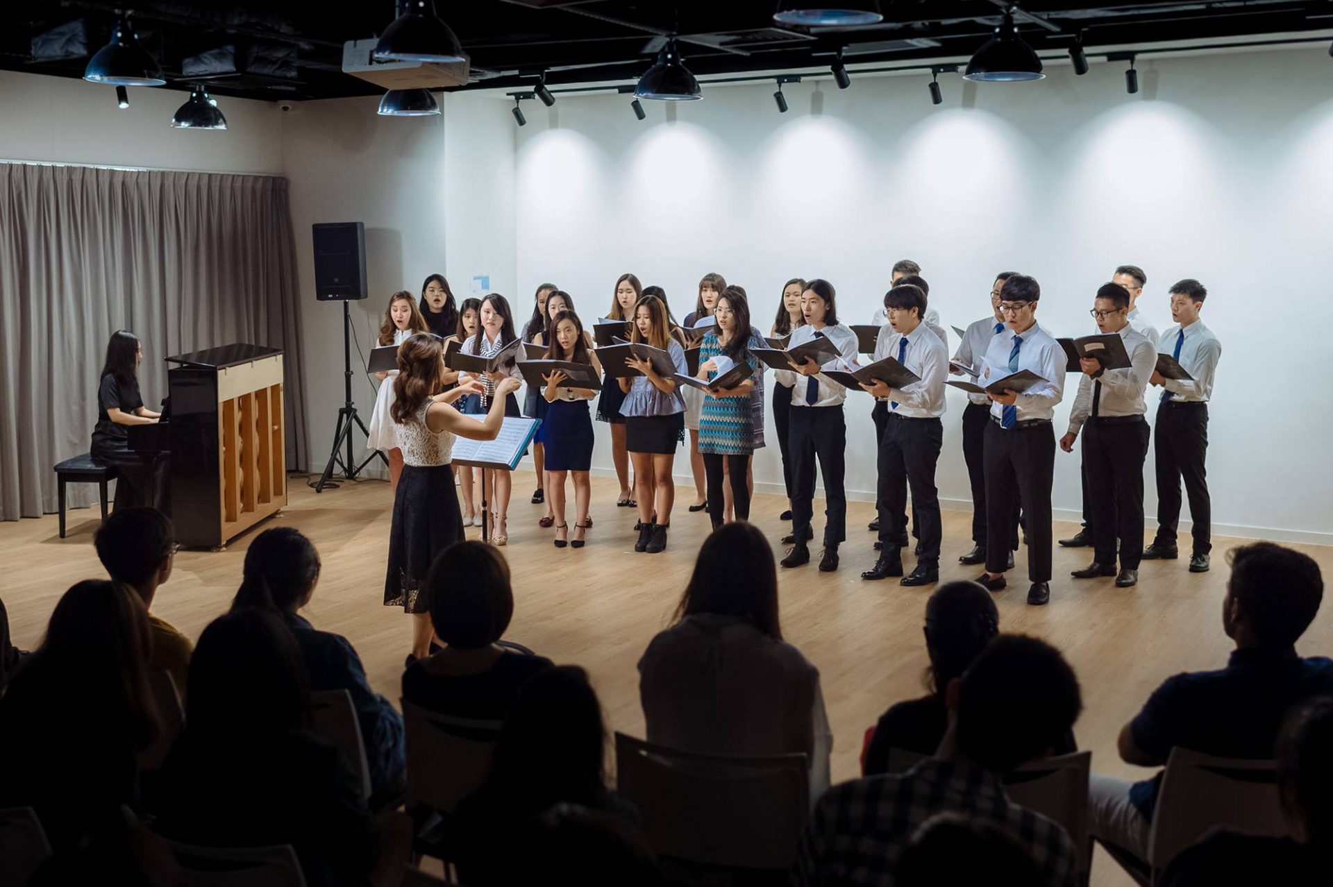 Students having a performance on 3/F